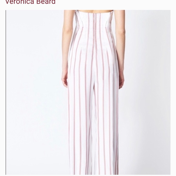Veronica Beard Bandstand Jumpsuit Striped Size 4 - Picture 4 of 8